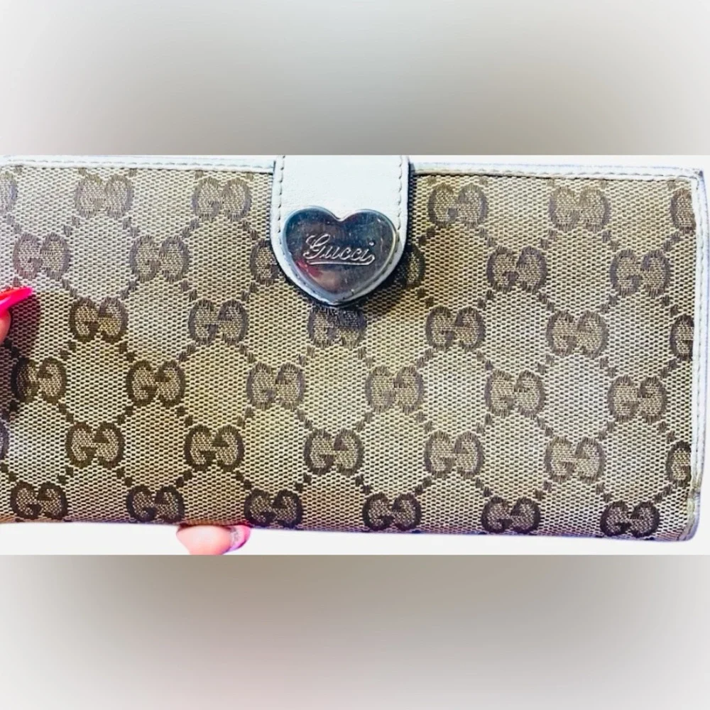 GUCCI Monogram Long Wallet, EUC